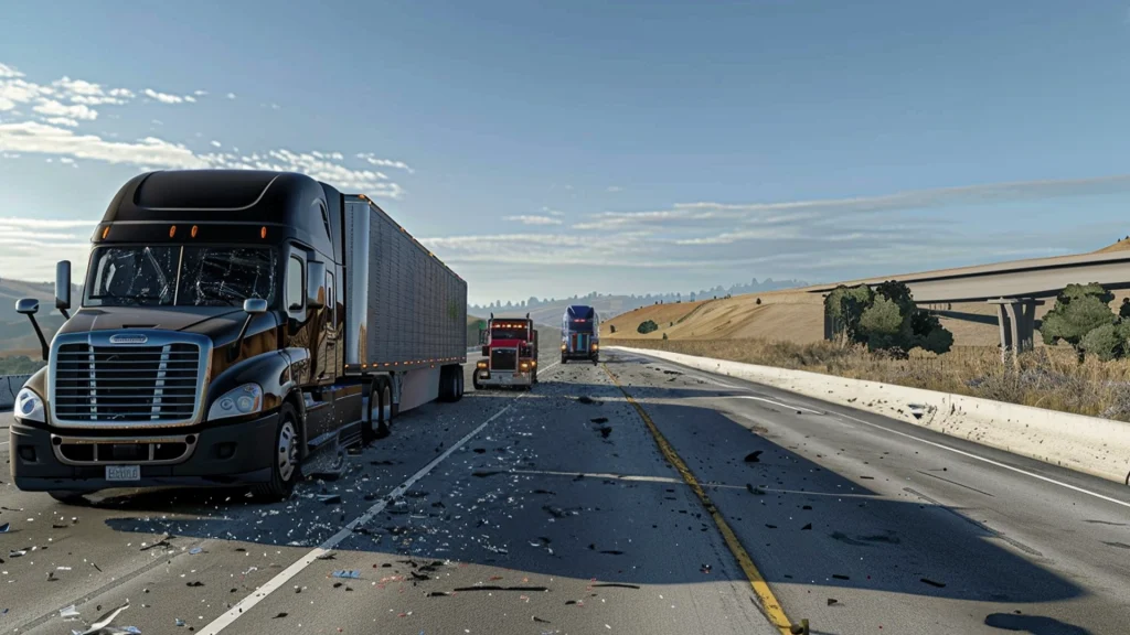 2 Big Rigs Collided on I-5 near Twin Cities Rd in Walnut Grove