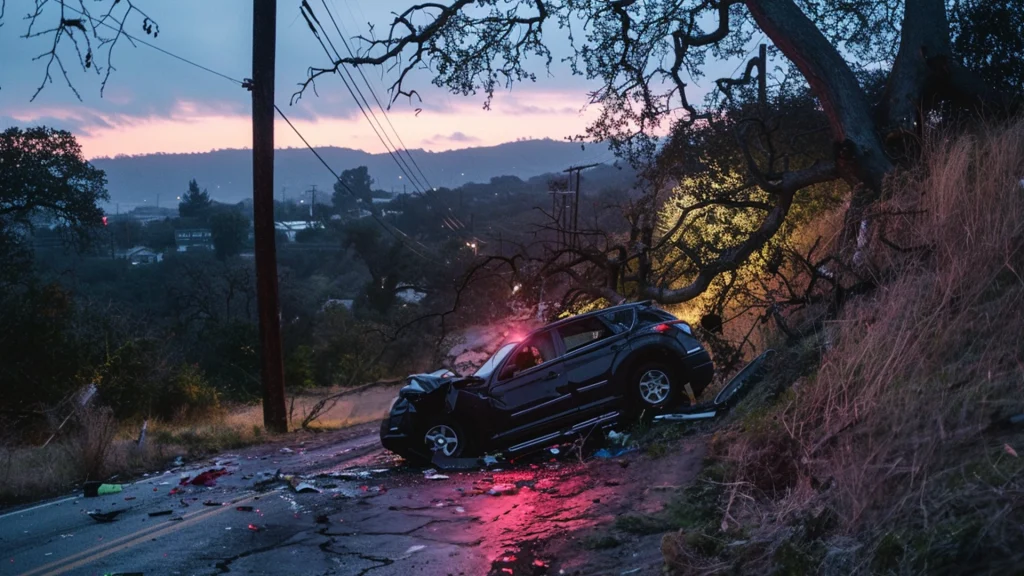 2 Injured in a Fiery Single-Vehicle Crash on Hwy 24 in Lafayette