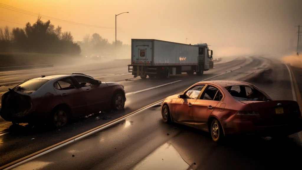 A Big Rig and Two Vehicles in Sacramento Involved in Collision