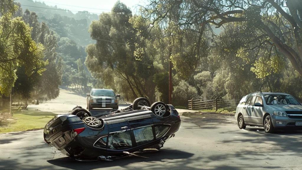 Car Flips Over During Multi-Vehicle Accident in Napa County