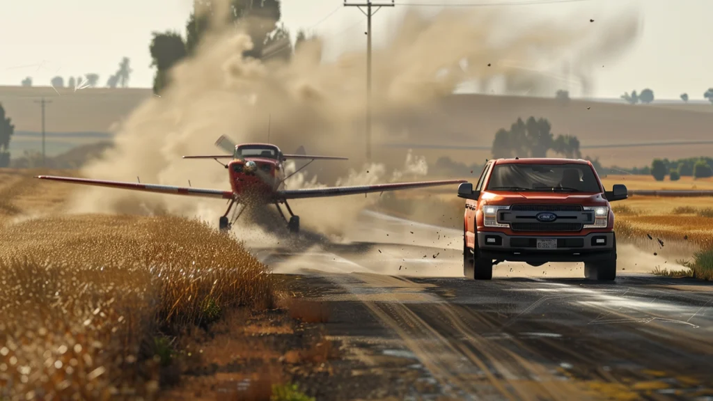 Crop-Dusting Airplane Crashes into a Truck in Sutter County