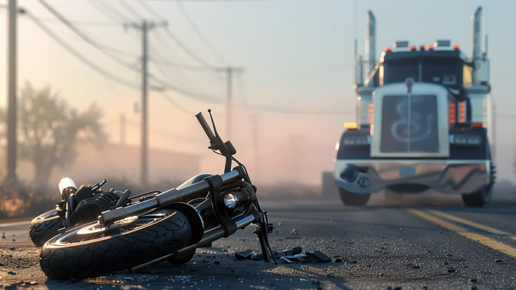 Fatal Motorcycle and Big Rig Collision East of Peters