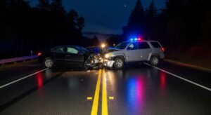 Scene of a DUI head-on crash on Highway 101 near Laytonville, July 21, 2025