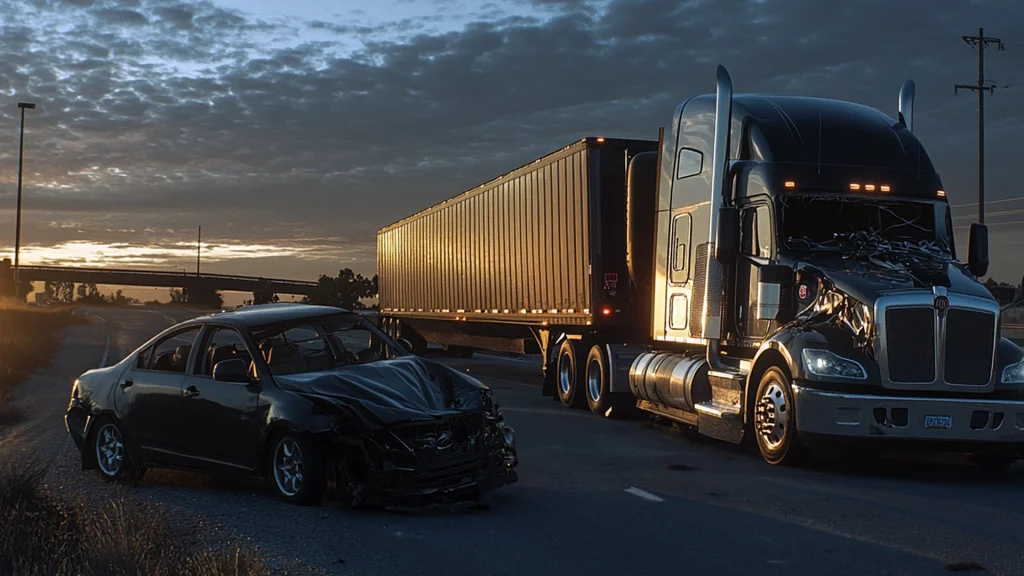 Highway 120 Semi-Truck Collision in Manteca