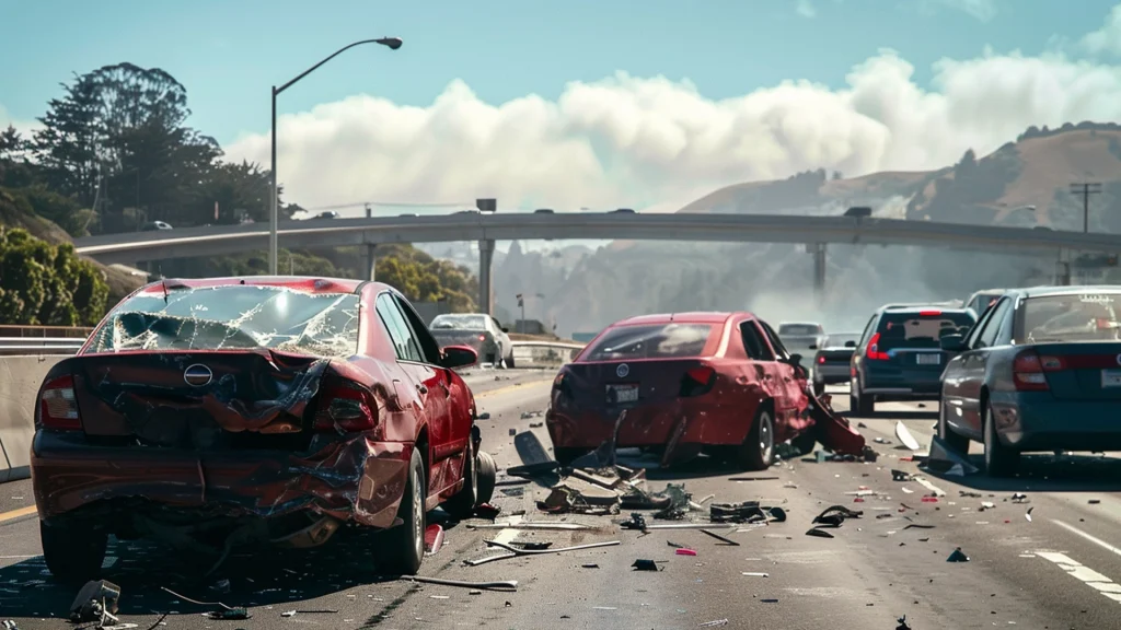 Injuries Reported at a Multi-Vehicle Crash in San Francisco on Hwy 101