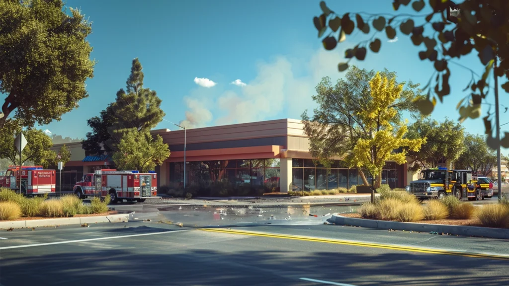 Landscapers Truck Crashes into a Dentists Office in Elk Grove