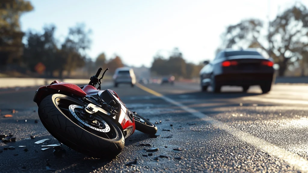 Motorcycle Crash in Sacramentos Erickson Industrial Park