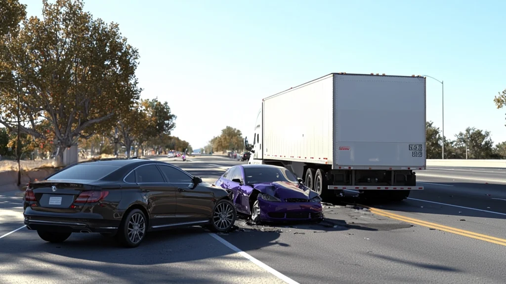 Multi-Vehicle Crash in Folsom Involving a FedEx Truck