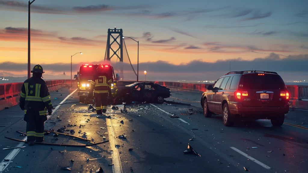 Multi-Vehicle Crash on the San Mateo Bridge near Foster City