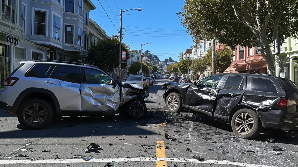 Physical Fight after Two-Vehicle Crash in San Franciscos Nob Hill