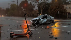 Rosemonts Multi-Vehicle Collision Involved Electric Scooter