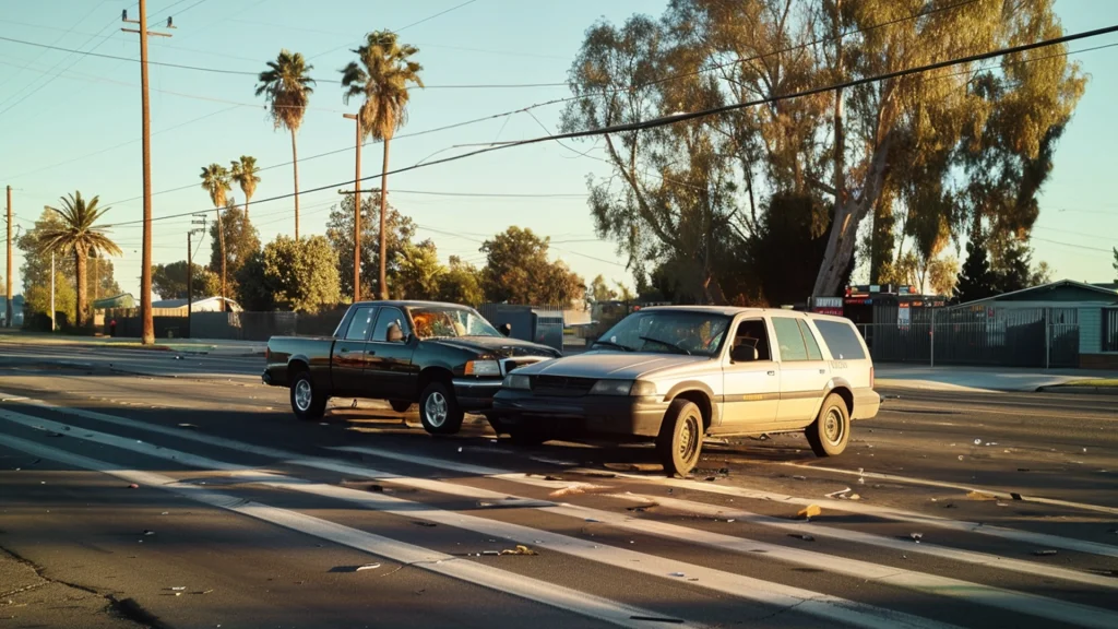 SUV a Pickup Truck Collide Injuring Two People in Fresno