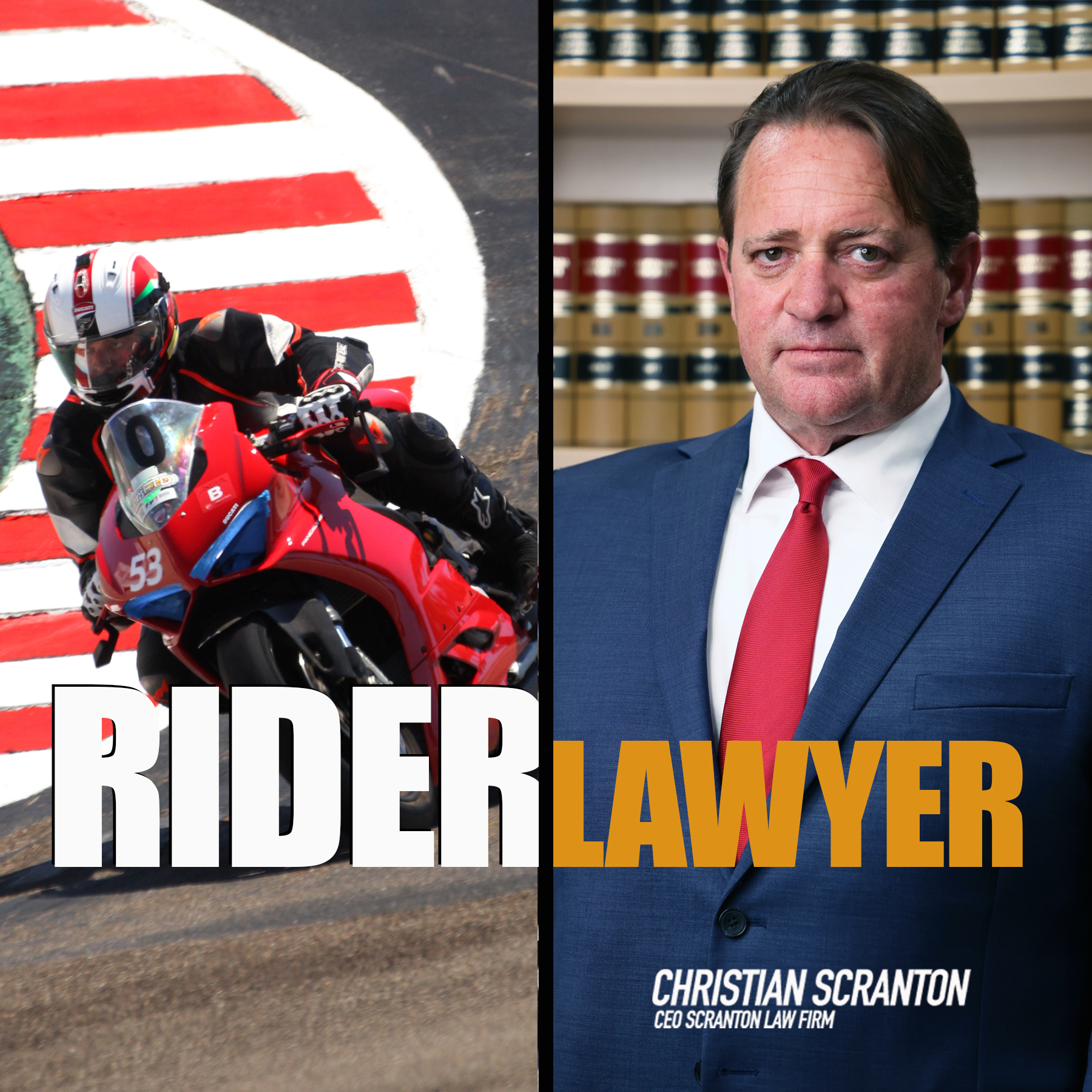 Chris Scranton: rider and lawyer. Owner of Scranton Law Firm.