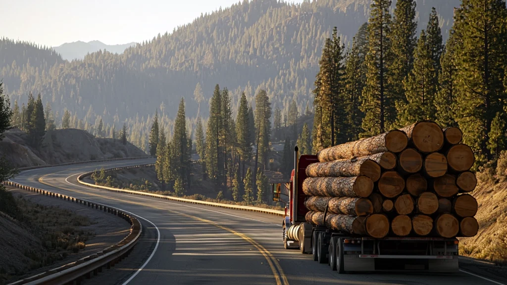 Two Injured in a Crash with a Logging Truck near Douglas City