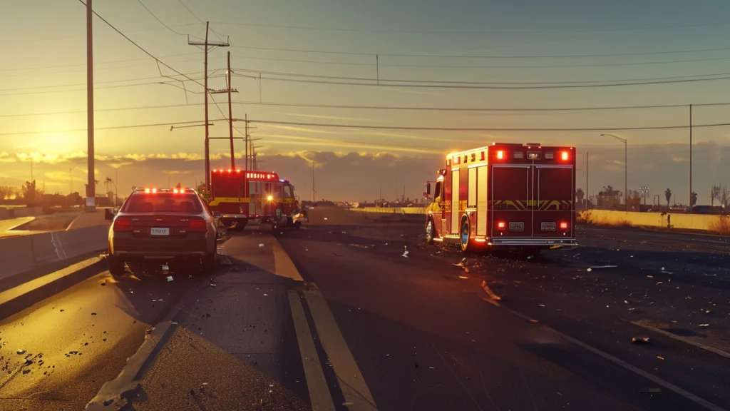 Two-Vehicle Accident along the West Side Freeway in Vernalis