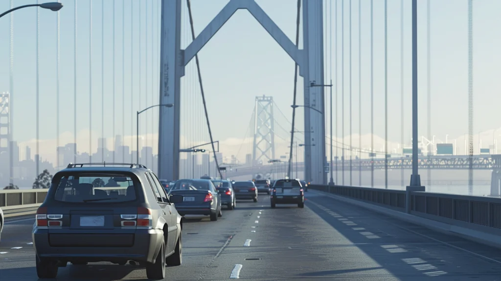 Two-Vehicle Accident backs up Richmond-San Rafael Bridge