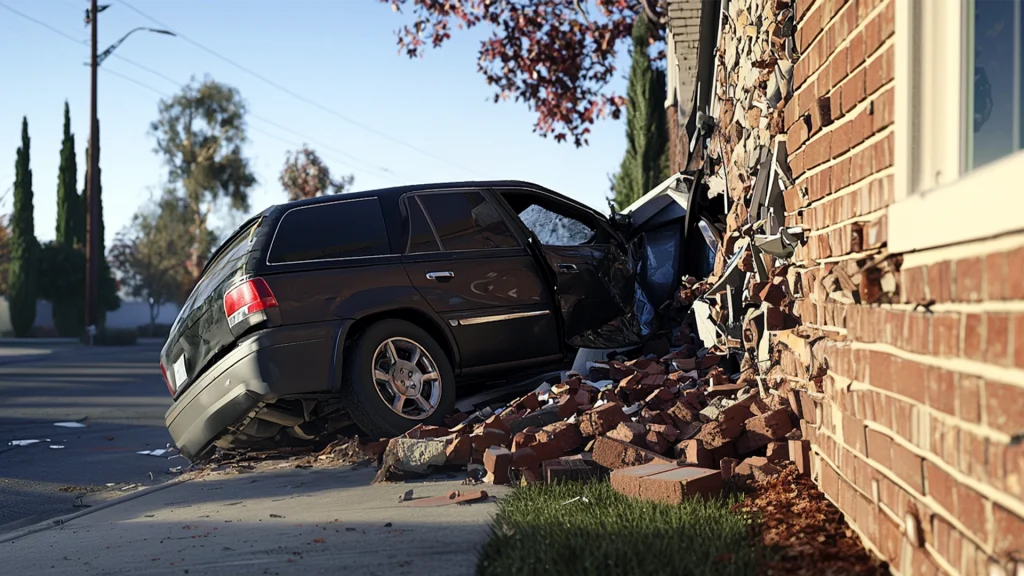 Visalia House Damaged by SUV in DUI and Hit-and-Run Crash