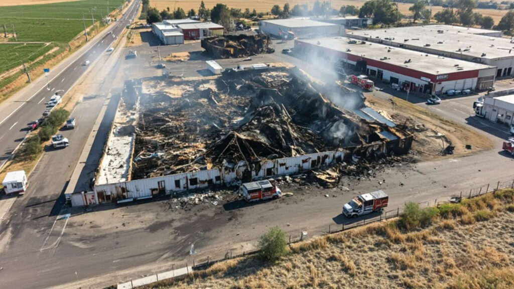 Deadly explosion at fireworks warehouse in Esparto California with emergency response