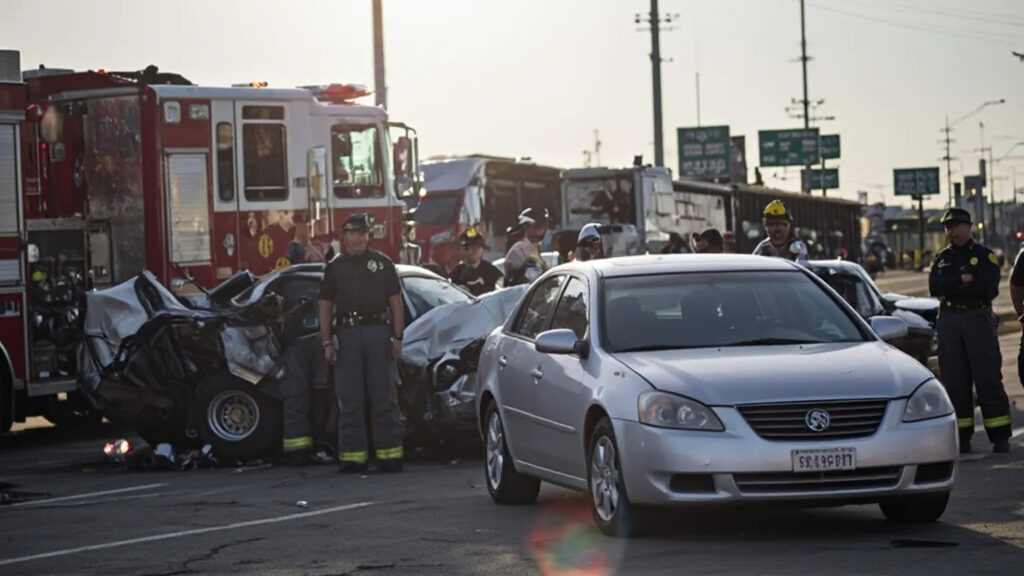 Seven people injured in a five-vehicle pile-up on eastbound Highway 120 near Highway 99 in Manteca.