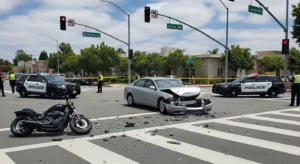 Scene of fatal motorcycle crash at Branham Lane and Jarvis Avenue